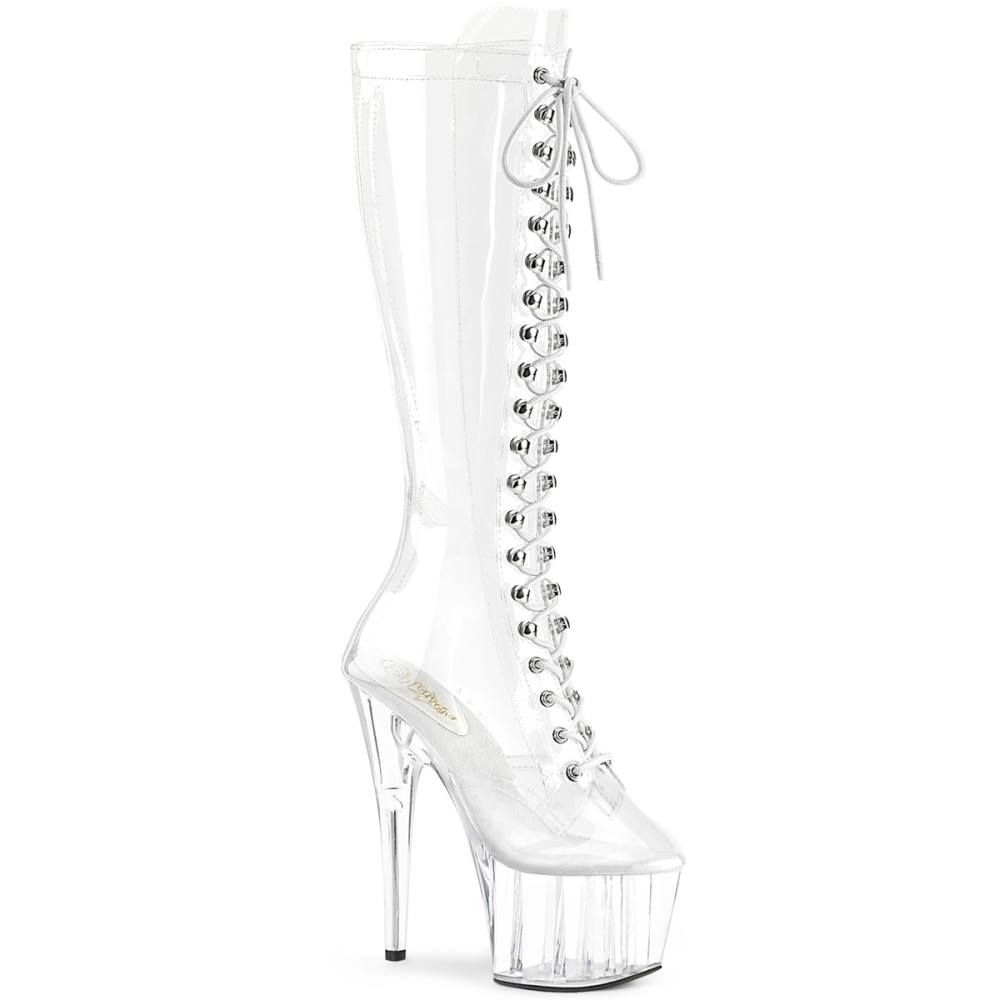 Pleaser - ADORE2020C Plateau Laarzen - Paaldans schoenen - Transparant Product image